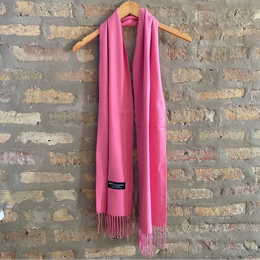 100% CASHMERE PINK SCARF